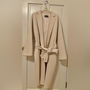Long ivory handmade coat